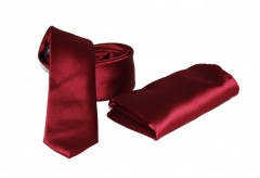    NM Satin Slim Krawatte Set - Bordeaux 